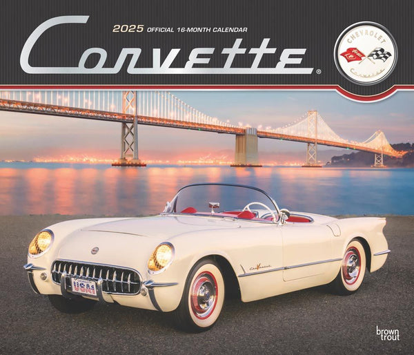 2025 OFFICIAL Corvette |  14 x 24 Inch Monthly Deluxe Wall Calendar