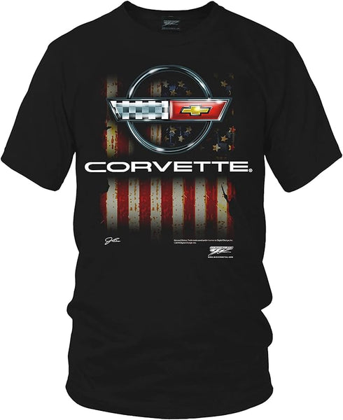 Corvette C4 American Flag T-Shirt