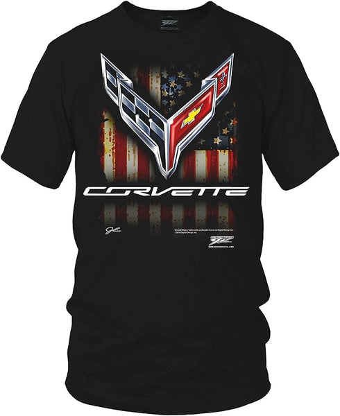 Corvette C8 American Flag T-Shirt