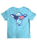 Youth USA Sunglasses Cow T-shirt by Live Oak Brand